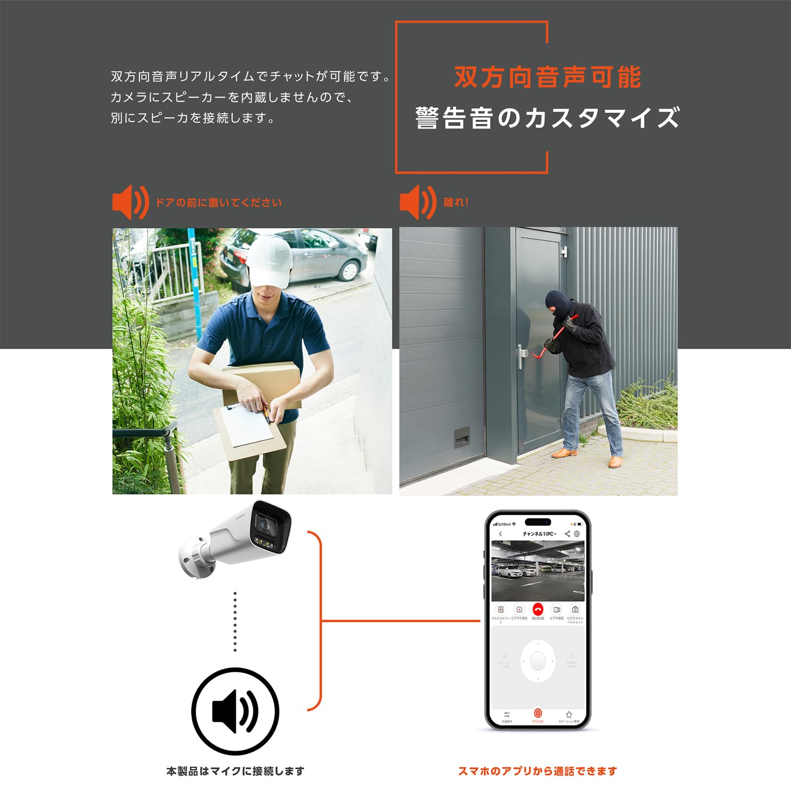 SKYWORTH 超暗視防犯カメラ 500万画素 61SUomn59XL._AC_UF1000,